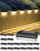 Herzila 16 Pack Solar Deck Lights Outdoor Solar Step Lights Led Solar Lights for Outdoor Stairs 3000K Warm White Auto DusktoDawn Weatherproof Low Profile for Fence Deck Railing Patio