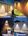 Etetale Solar Fence Lights Outdoor 10 Pack WarmNeutualCool White Fence Lights Solar Powered with 2 LED IP65 Waterproof Deck Lighting for Backyard Patio Wall Railing Pool Stair