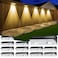 KEILAIMO Solar Fence Lights Outdoor 12 Pack IP65 Waterproof Fence Lights Solar Powered with UltraBright LED Lens 9 Color Modes 12 Hours Steady Glow for DeckBackyardPatioPoolWall Black