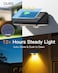 KEILAIMO Solar Fence Lights Outdoor 12 Pack IP65 Waterproof Fence Lights Solar Powered with UltraBright LED Lens 9 Color Modes 12 Hours Steady Glow for DeckBackyardPatioPoolWall Black