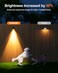 GVSHINE 16 Pack Decoration Solar Powered Fence Lamps Outdoor Waterproof with Warm White LED Spot for Outside Stair Gate Mailbox Backyard Door Garage Garden Sconce for Enhanced Security Easy Mount
