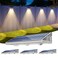 YiLaie Solar Fence Lights Outdoor with IP67 Waterproof 3 Modes Dusk to Dawn Auto ONOff Solar Power Wall Mount Solar Lights for Outside Fence Wall Deck Gate 4 Pack