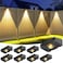 VOLISUN Solar Fence Lights Fence Lights Solar Powered IP65 Waterproof LED 3 Color Temperatures Solar Light for Fence Yard Wall Backyard 8 Pack Black