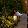 HUYIENO 2Pack Solar Metal Hanging Lantern with Shepherd Hook Outdoor Led Garden Lights Brushed Copper