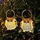 xxoasis 2 Pack Hanging Solar Lanterns Garden Light Waterproof Metal Decorative Solar Lantern Lights Outdoor for Patio Yard Table Pathway with Owl Pattern