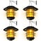 Otdair Solar Lanterns Outdoor Waterproof 4 Pack Flickering Flames Wall Garden Decor Hanging Solar Lights Wall Mount Decorations for Halloween Front Porch Patio Yard