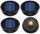 Suggant 4 Pack Solar Light Replacement Top Replacement Solar Light Parts for Lantern Top 323 Inch Bottom 283 Inch Waterproof LED Replacement for Outdoor Garden Pathway Yard Lights Decor