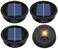 Suggant 4 Pack Solar Light Replacement Top Replacement Solar Light Parts for Lantern Top 323 Inch Bottom 283 Inch Waterproof LED Replacement for Outdoor Garden Pathway Yard Lights Decor