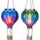 TERESA'S COLLECTIONS TERESAS COLLECTIONS 2 Pack Hanging Solar Lantern Outdoor Garden Decor for Valentine Waterproof Plastic Hot Air Balloon Green Flickering Flame Effect Lantern for Yard Tree 18
