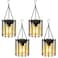 KOOPER Solar Lanterns Outdoor Waterproof 4 Pack Upgraded Bright Hanging Solar Lights Outdoor Lanterns Decorative Auto ONOff Metal Hanging Lantern Lights for Pathway Yard Patio Garden Decor