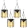 KOOPER Solar Lanterns Outdoor Waterproof 4 Pack Upgraded Bright Hanging Solar Lights Outdoor Lanterns Decorative Auto ONOff Metal Hanging Lantern Lights for Pathway Yard Patio Garden Decor