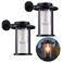 pearlstar Solar Wall Lights Outdoor Lanterns2 Pack Waterproof Solar Wall Sconce Light LED Edison Bulbs Decorative Wall Lantern with Hooksfor Gazebo Yard Garage Patio Camp Porch
