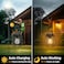 TaoFiaCo Solar Lanterns Outdoor Waterproof Upgraded Powered Hanging Solar Lights for Outside Auto OnOff Brighter Hanging Outdoor Decor Lights for Yard Garden Patio Pathway 2 Pack