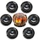 Tellegloww 6 Pack Solar Light Replacement Bottom Parts 315 in Warm LED Solar Lights Waterproof Replacement Panel Lid for Lantern Crackle Glass Globe Lamp Yard Patio Lawn Garden Decor