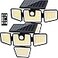 AmeriTop Solar Lights Outdoor 2 Pack LED High Brightness Cordless Solar Motion Sensor Lights 4 Adjustable Heads 320 Wide Angle Illumination IP65 Waterproof Security LED Wall LightDaylight