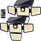 AmeriTop Solar Lights Outdoor 2 Pack LED High Brightness Cordless Solar Motion Sensor Lights 4 Adjustable Heads 320 Wide Angle Illumination IP65 Waterproof Security LED Wall LightDaylight