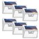 Peasur Solar Lights Outdoor Waterproof 6Pack 140LED Bright Motion Sensor Security Lights 3 Modes Solar Powered Fence Wall Light for Garden Yard OutsideCool White