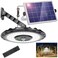 ropelux Solar Lights Indoor Outdoor 3000LM Dimmable 5 Modes 2 for All Day Lighting Motion Sensor Solar Shed Light with Remote IP65 Waterproof for Barn Gazebo Yard Garage Patio Security Lighting