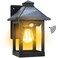 CYHKEE Solar Powered Wall Lanterns Outdoor with 3 Modes Dusk to Dawn Motion Sensor LED Sconce Lights Waterproof Exterior Front Porch Security Lamps Wall Mount Patio Fence Decorative Light Fixtures