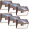 Peasur Solar Lights Outdoor Motion Sensor 6 Pack140LEDBrown UltraBright 3 Mode Fence Security Light Waterproof Solar Wall Lighting for Patio Yard Step House Outside