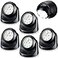 Reginary 6 Pieces Battery Powered Motion Sensor Lights 9 Led Motion Spotlight Battery Powered Led Wall Light Sensor Auto on Off Security Porch Light for Porch Stair Hallway Garage Black