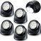 Reginary 6 Pieces Battery Powered Motion Sensor Lights 9 Led Motion Spotlight Battery Powered Led Wall Light Sensor Auto on Off Security Porch Light for Porch Stair Hallway Garage Black