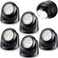 Reginary 6 Pieces Battery Powered Motion Sensor Lights 9 Led Motion Spotlight Battery Powered Led Wall Light Sensor Auto on Off Security Porch Light for Porch Stair Hallway Garage Black