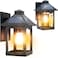 CYHKEE 2 Pack Solar Wall Lanterns Outdoor with 3 Modes Dusk to Dawn Motion Sensor LED Sconce Lights IP65 Waterproof Exterior Front Porch Security Lamps Wall Mount Patio Fence Garage Decorative