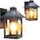 CYHKEE 2 Pack Solar Wall Lanterns Outdoor with 3 Modes Dusk to Dawn Motion Sensor LED Sconce Lights IP65 Waterproof Exterior Front Porch Security Lamps Wall Mount Patio Fence Garage Decorative