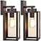BesLowe Outdoor Wall Light Fixtures Exterior Waterproof Wall Lanterns Brown Porch Sconces Lighting with E26 Sockets Modern Outside Lights for House Patio Front Door Entryway 2Pack