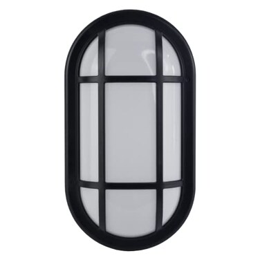 SINCELIGHT Oval LED Bulkhead Light for Wall and Ceiling Mount Opal Diffuser IP65 Waterproof for Indoor or Outdoor use 15W Warm White 2700K IK08 Class II