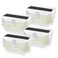 HMCITY 120 LED Outdoor Solar Lights with Motion Sensor and 3 Lighting Modes IP65 Waterproof Wide Solar Wall Lights Ideal for Garden Patio Yard Front Button 4Packs White ShellDaylight White