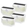 HMCITY 120 LED Outdoor Solar Lights with Motion Sensor and 3 Lighting Modes IP65 Waterproof Wide Solar Wall Lights Ideal for Garden Patio Yard Front Button 4Packs White ShellDaylight White
