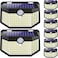 HMCITY 120 LED Outdoor Solar Lights with Motion Sensor and 3 Lighting Modes IP65 Waterproof Wide Solar Wall Lights Ideal for Garden Patio Yard Front Button 8Packs Black ShellDaylight White