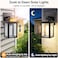 BesLowe Solar Wall Lights Outdoor Aluminum Dusk to Dawn LED Porch Light 3000K5000K Adjustable Wireless Exterior Lighting Fixtures Solar Wall Lantern Sconce Light for Outside Garage 2Pack