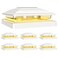 VOLISUN Solar Post Cap Light Outdoor Waterproof 6packSolar Fence Post Lights for 4x4 5x5 6x6 WoodenVinyl PostWhite Deck Post Cap Light Solar Powered with Warm White for GardenPatioPorch