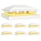 VOLISUN Solar Post Cap Light Outdoor Waterproof 6packSolar Fence Post Lights for 4x4 5x5 6x6 WoodenVinyl PostWhite Deck Post Cap Light Solar Powered with Warm White for GardenPatioPorch