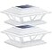 SIEDiNLAR Solar Post Lights Outdoor 2 Modes LED Fence Deck Cap Light for 4x4 5x5 6x6 Posts Garden Patio Decoration Warm WhiteCool White Lighting White 2 Pack