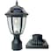 Jalarox Solar Post Lamp Lights Dusk to Dawn Post Light with Pier Mount Base Outdoor Waterproof Solar Motion Sensor Lights for Garden Yard Landscape Pole Pillar