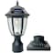 Jalarox Solar Post Lamp Lights Dusk to Dawn Post Light with Pier Mount Base Outdoor Waterproof Solar Motion Sensor Lights for Garden Yard Landscape Pole Pillar