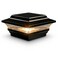 Classy Caps SL211B 4x4 Imperial Solar Post Cap Black HighPerformance LED Lights Durable Cast Aluminum Warm and Cool Light Modes Fits 4x4 or 35x35 Posts Ideal for Decks Fences