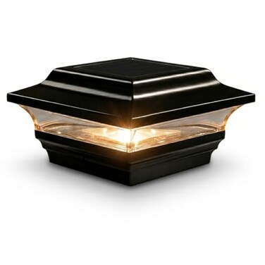 Classy Caps SL211B 4x4 Imperial Solar Post Cap Black HighPerformance LED Lights Durable Cast Aluminum Warm and Cool Light Modes Fits 4x4 or 35x35 Posts Ideal for Decks Fences