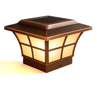 Classy Caps SL079C Prestige Solar Post Cap Copper HighPerformance LED Fits 35x35 4x4 Posts Durable Electroplated Copper WeatherResistant Ideal for Outdoor Warm Cool Light Modes