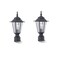 WISBEAM 2 Packs Outdoor Post Light Pole Lantern E26 Base 60W Max Aluminum Housing Plus Glass Wet Location Rated ETL Qualified Bulbs not Included Black
