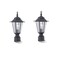 WISBEAM 2 Packs Outdoor Post Light Pole Lantern E26 Base 60W Max Aluminum Housing Plus Glass Wet Location Rated ETL Qualified Bulbs not Included Black