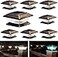 HUYIENO Solar Post Cap Lights Outdoor LED Lighting Deck Fence Light Two Modes Warm White7 RGB Color Changing Suitable for 4x4 5x5 Wooden Posts Brushed Copper 8pk HY1238