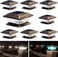 HUYIENO Solar Post Cap Lights Outdoor LED Lighting Deck Fence Light Two Modes Warm White7 RGB Color Changing Suitable for 4x4 5x5 Wooden Posts Brushed Copper 8pk HY1238