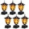 Dynaming Solar Flame Post Lights Outdoor Solar Powered Lamps Fence Post Cap Lights Flickering Flame LED Lantern Decorative Waterproof for Garden Deck Patio Fit 4x4 5x5 or 6x6 Wooden Posts 6 Pack