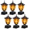 Dynaming Solar Flame Post Lights Outdoor Solar Powered Lamps Fence Post Cap Lights Flickering Flame LED Lantern Decorative Waterproof for Garden Deck Patio Fit 4x4 5x5 or 6x6 Wooden Posts 6 Pack
