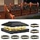 VOLISUN 4x4 Solar Post Cap Light 6packSolar Fence Post Lights Outdoor Waterproof for WoodenVinyl PostBlack Deck Post Cap Light Solar Powered with Warm White for GardenPatioPorch